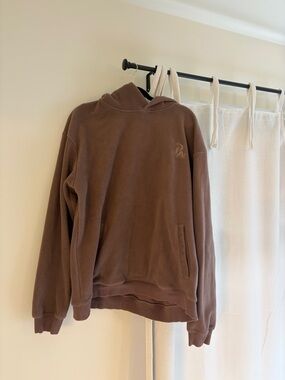 P'tula Chest-Logo Brown Hoodie